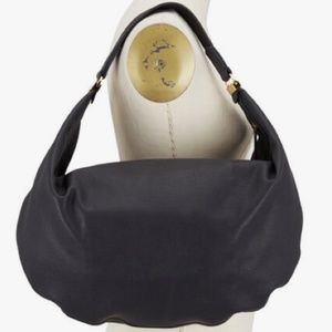 THE ROW Sling Black Calfskin Leather Hobo Bag